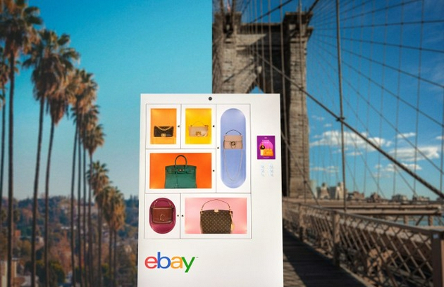 ebay的奢品手袋贩卖机，路边营业